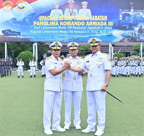 Laksamana Muda Tni Hersan Jabat Pangkoarmada Iii Laksamana Muda Raja