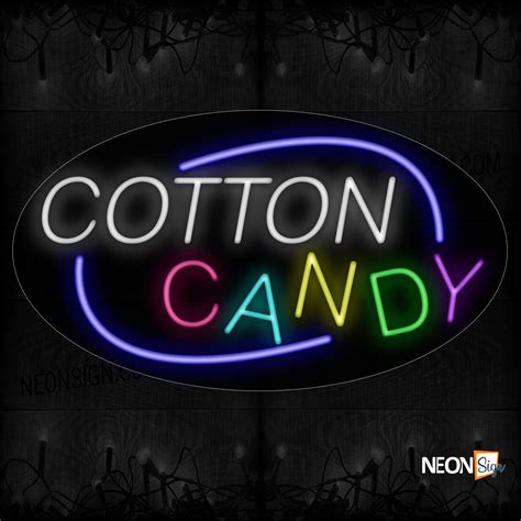 Cotton Candy With Arc Border Neon Sign