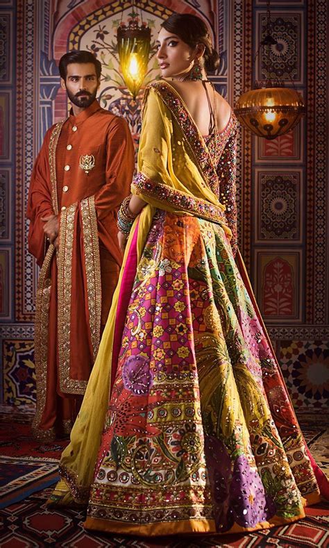 10 Gorgeous Multi Color Bridal Lehengas For The D Day Glam