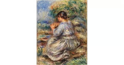 Girl Seated In A Landscape Auguste Renoir Plakat Galeria Plakatu