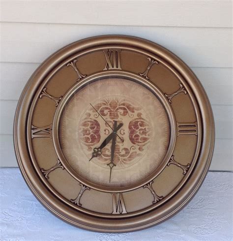 Large Metallic Antique Bronze Wall Clock 22 By Refeatheryournest