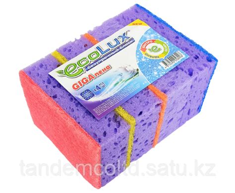 Губки для посуды Ecolux Giga пена 4 шт.: продажа, цена в Алматы ...