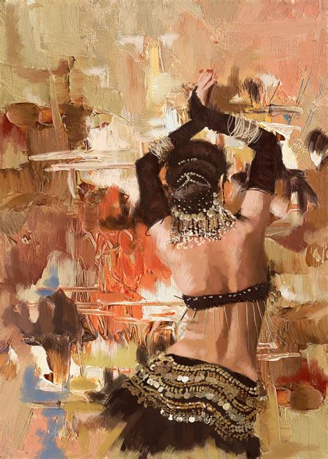 Belly Dancer Back Painting By Corporate Art Task Force Fine Art America