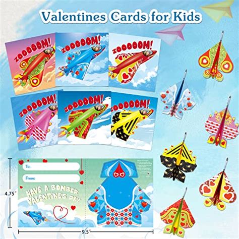 FLYAB Lot De 30 Cartes De Saint Valentin Pour Enfants Cartes D Avions