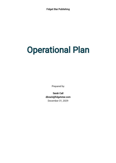 Download 32+ Operational Plan Templates - Microsoft Word (DOC ...