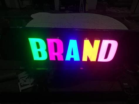 Outdoor Rectangular Multi Color Liquid Acrylic Led Letters For