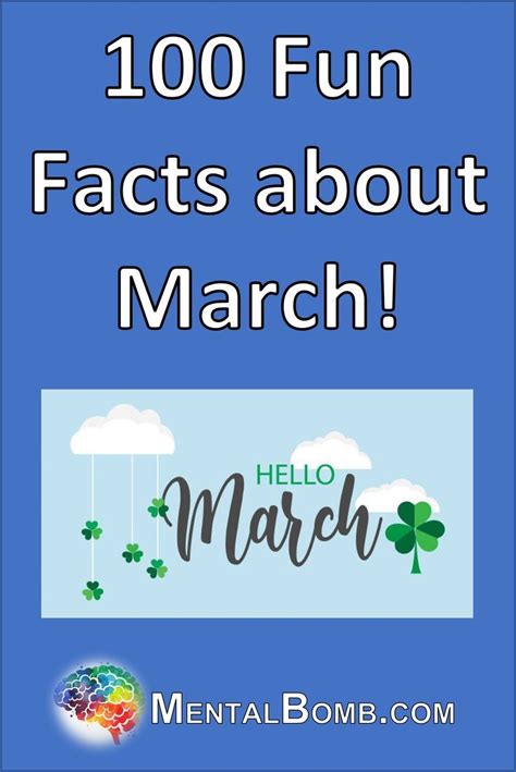 101 Fun Facts about March | Fun facts for kids, Fun facts, Facts