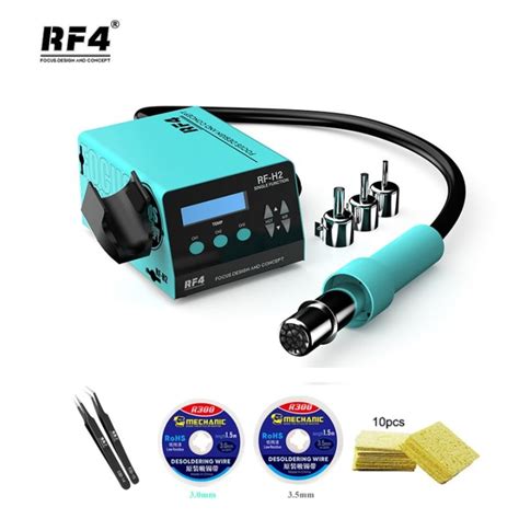 W RF Automatic Sleep SMD Bga Hot Air Soldering Rework Station For Cell Phone Repair