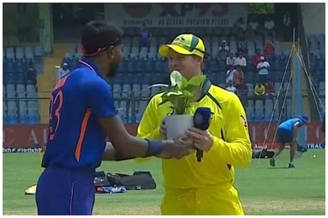 Hardik Pandya Ts Steve Smith A Potted Plant During Ind Vs Aus 1st