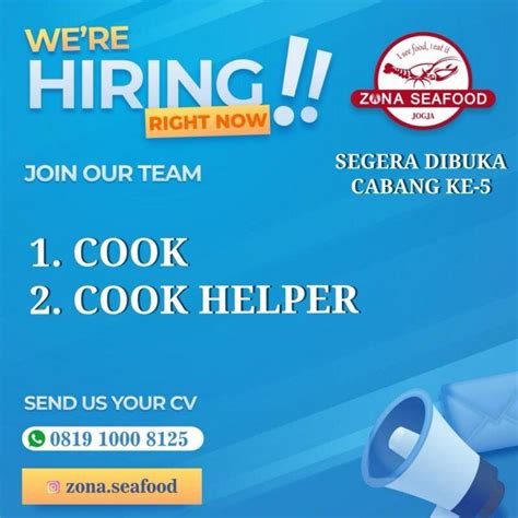 Lowongan Kerja Cook Cook Helper Di Zona Seafood LokerJogja ID