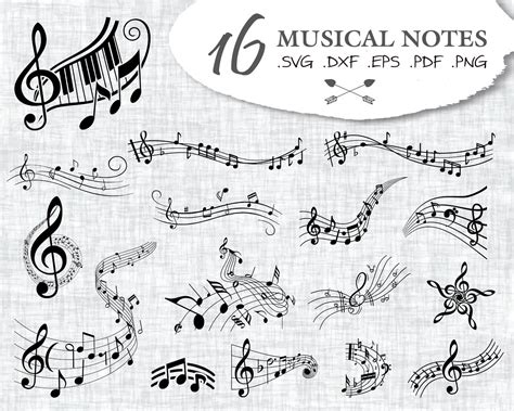 MUSICAL NOTES SVG Music Svg Music Clipart Music Notes Svg Music