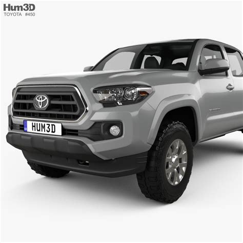 Toyota Tacoma Double Cab Short Bed Sr5 2017 3d Model Vehicles On Hum3d