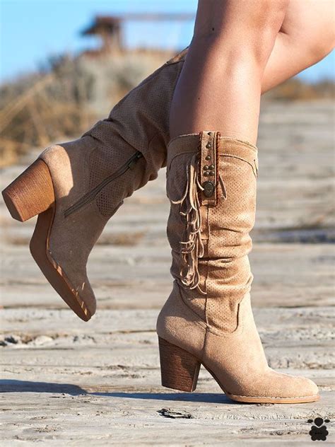 Venta Botas Boho Flecos En Stock