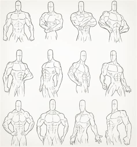 Male Standing Poses Reference Sketch Coloring Page