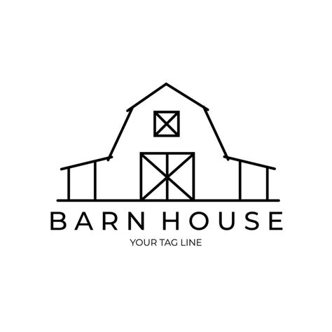 barn house logo illustration design, farmhouse logo design 5546165 Vector Art at Vecteezy