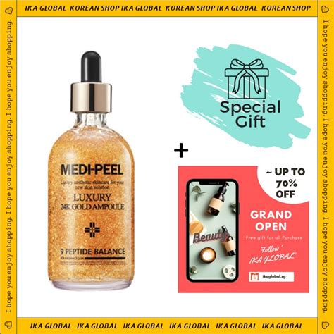 Medi Peel Luxury 24k Gold Ampoule 100ml Medipeel Gold Korea Cosmetic