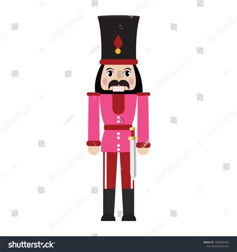 Cute Nutcracker Soldier Stock Vector (Royalty Free) 1260602467 | Shutterstock