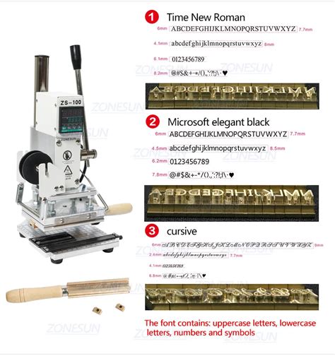 ZONESUN ZS100 10 13cm Letter Logo Dual Use Hot Foil Stamping Machine Bronzing Embossing Machine