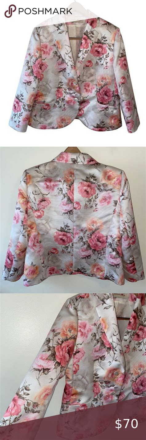 Bernard Zins Paris Nina Floral Blazer Suit Separates Womens 10