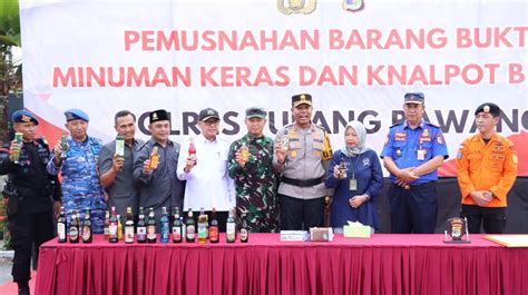 Jelang Hari Raya Idul Fitri 1445 H Polres Tulang Bawang Musnahkan