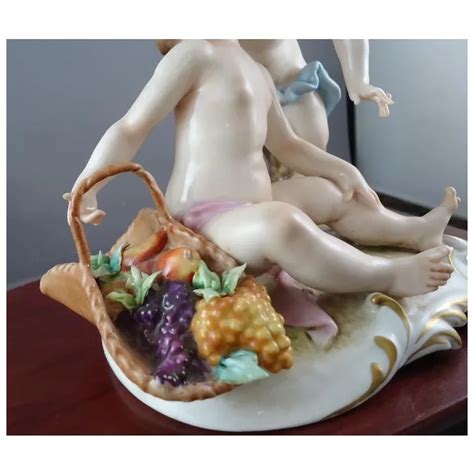 Beautiful Capodimonte Porcelain Figure By Giuseppe Cappe Of Putti