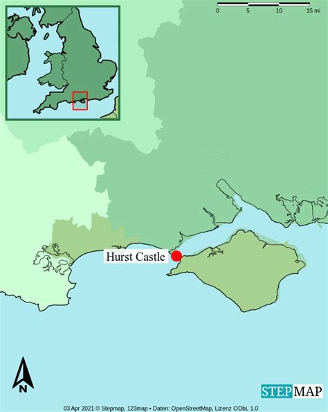 StepMap - Current Archaeology HURST CASTLE - Landkarte für World