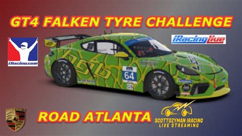 IRACING GT4 FALKEN TYRE CHALLENGE FIXED ROAD ATLANTA YouTube