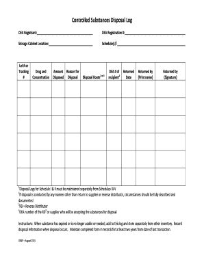 Medication Disposal Record Forms Hot Sex Picture