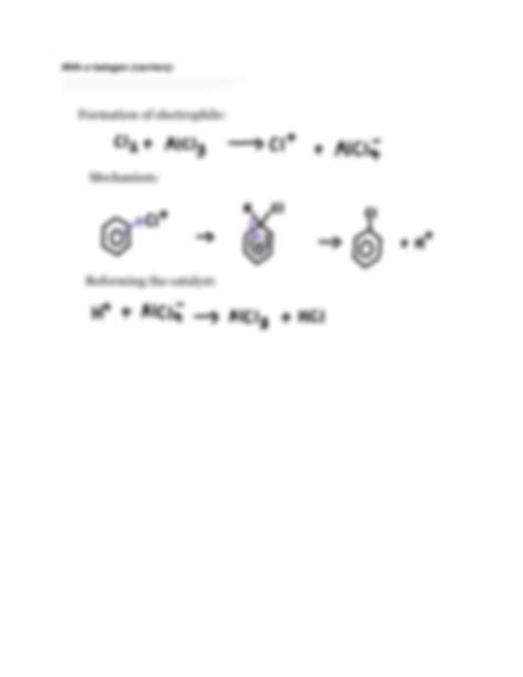 SOLUTION Ocr A Level Chemistry Aromatic Compounds Summary Sheet Module