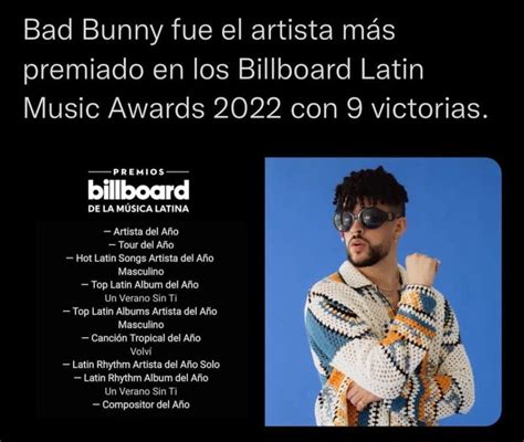 Bad Bunny Sigue Reinando En Los Premios Billboard Eltitular Do