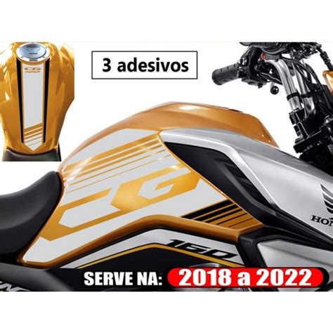 Adesivo Cg Titan Tanque Lat Gravata Moto Amarelo Shopee