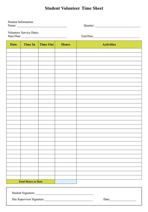 10 Best Blank Printable Timesheets Printablee Fillable Form 2023