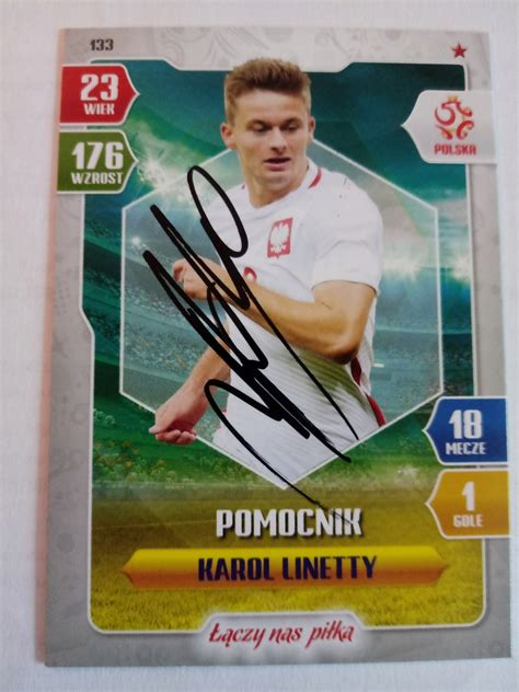 Karty Panini Autografy Polska Linetty PZPN 13396802397 Allegro Pl