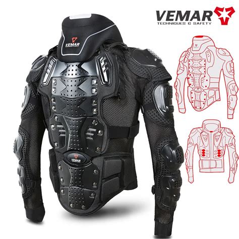 Vemar Chaqueta De Motocicleta De Cuerpo Completo Protector De Pecho Y