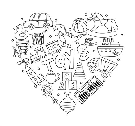 Jouets Vectoriels Doodle Coeur Main Dessiner Collection D Ic Nes De