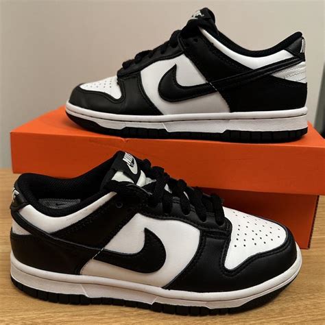 Nike Dunk Panda Black White Low Junior Size Depop