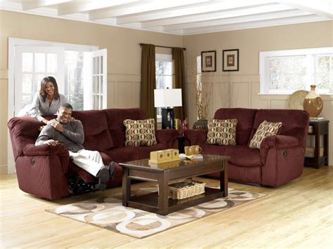 Living Room With Burgundy Sofa - Sofas Design Ideas