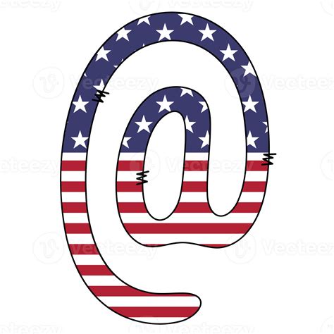 American Flag Email Sign 45926402 PNG