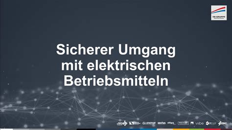 Sicherer Umgang Mit Elektrischen Betriebsmitteln Eb Akademie