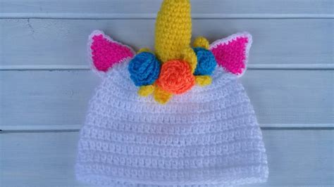 Gorro Unicornio Tejido A Crochet Paso A Paso Youtube Tejidos A