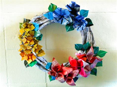 Origami Flower Wreath Instructions Best Flower Site