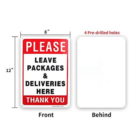 Please Leave Deliveries And Packages Here Sign 12 X 8 04 Rust Free