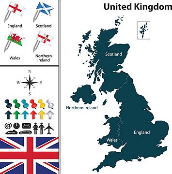 England And Wales Map PNG Transparent Images Free Download | Vector ...