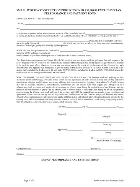 Fillable Online Performance And Payment Bond Form Fax Email Print