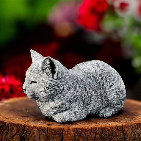 Realistic Cat Statue Outdoor Cat Sculpture Cat Garden Decor Cat Garden Decor Outdoor Cat Statue