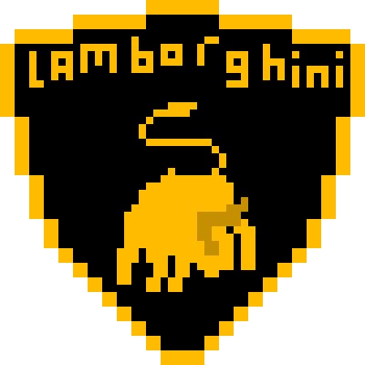 pixel art lamborghini logo - artvancreditcardapplication