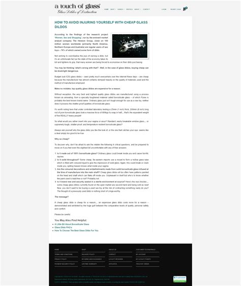 Is Your Glass Sex Toy Truly Safe Dangerous Lilly