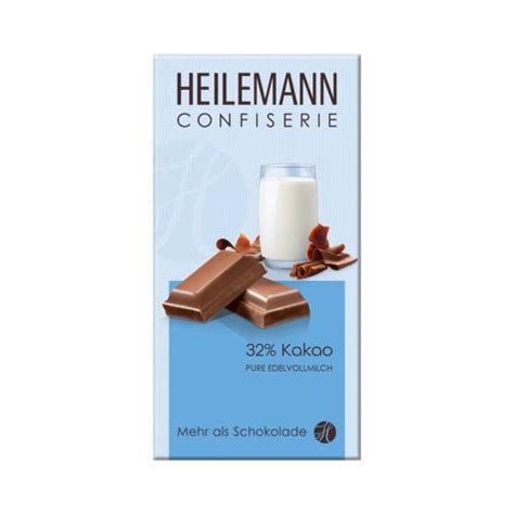 Heilemann Tafel Edelvollmilch 32 Kakao 100 g Süßwaren Zimmermann