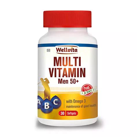 Wellvita Multivitamin Men 50 With Omega 3 Softgels 30 S