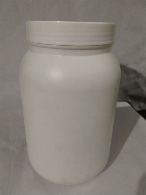 White Round Hdpe Protein Powder Jar Weight Gm Capacity Kg Rs